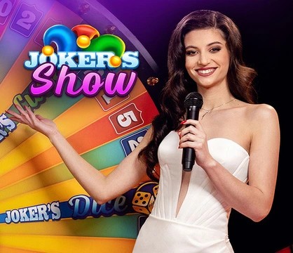 Joker’s Show slot logo by Skywind Group at Spin casino