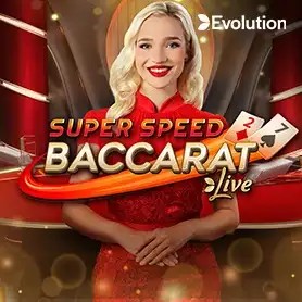 Super Speed Baccarat slot visual from Evolution available on spincasino-mexico.com